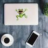1Pc Green Frog Jump Funny Vehicle Decal Sticker for Laptop Water Bottle Phone Car Truck Van Motorcycle - Vehicle Paint Window