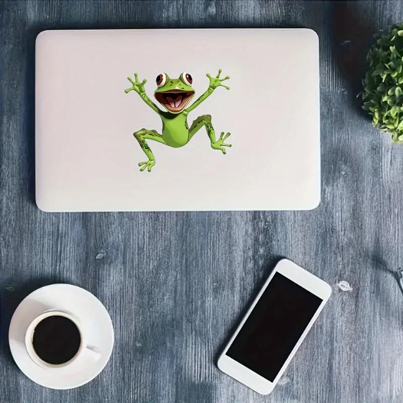 1Pc Green Frog Jump Funny Vehicle Decal Sticker for Laptop Water Bottle Phone Car Truck Van Motorcycle - Vehicle Paint Window