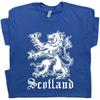 Schottland T-Shirt Vintage Schottischer Löwe T-Shirt Schottisches Wappen Flagge Grafik-T-Shirt Bar Pub Design Geschenk für Herren Damen Kinder Fußball-T-Shirt