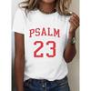 Unisex T-shirt met Psalm 23 Print