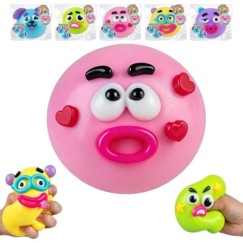 NEW Smushers Squishy, Interchangeable Faces , Slow Rebound Sensory Squeeze Balls, for Adults Kids