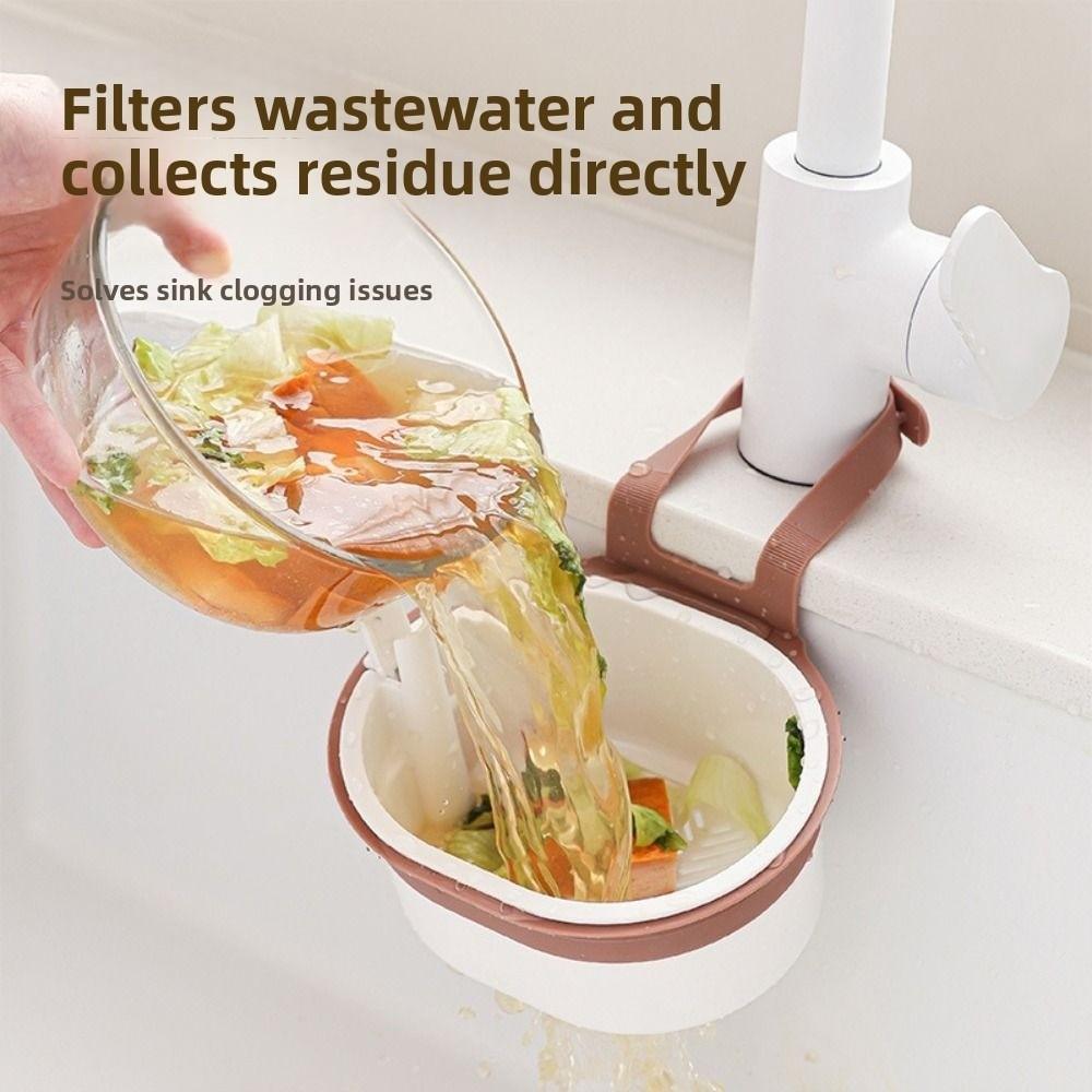 Openable Bottom Kitchen Sink Filter Strainer Separate Sink Storage Rack Sink Hanging Drain Basket