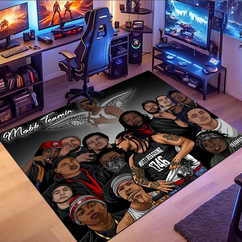 Hip-hop Style Patterned Rug, Suitable for Living Room, Bedroom, Game Room, Computer Room and Home Décor.