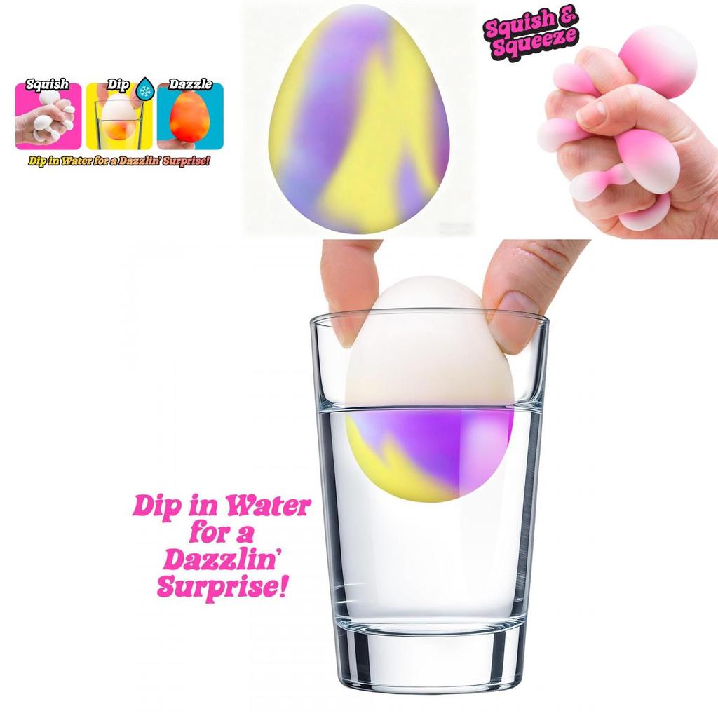 Dippin Dazzler Œuf Anti-Stress Jouet à Presser en Tpr Pour Adultes Relaxation