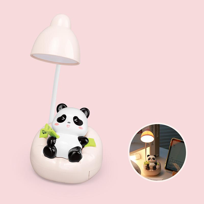 Cartoon Rechargeable Desk Lamp, Study Led Panda Desk Lamp, Creative Dormitory Student Desk Lamp, Night Light