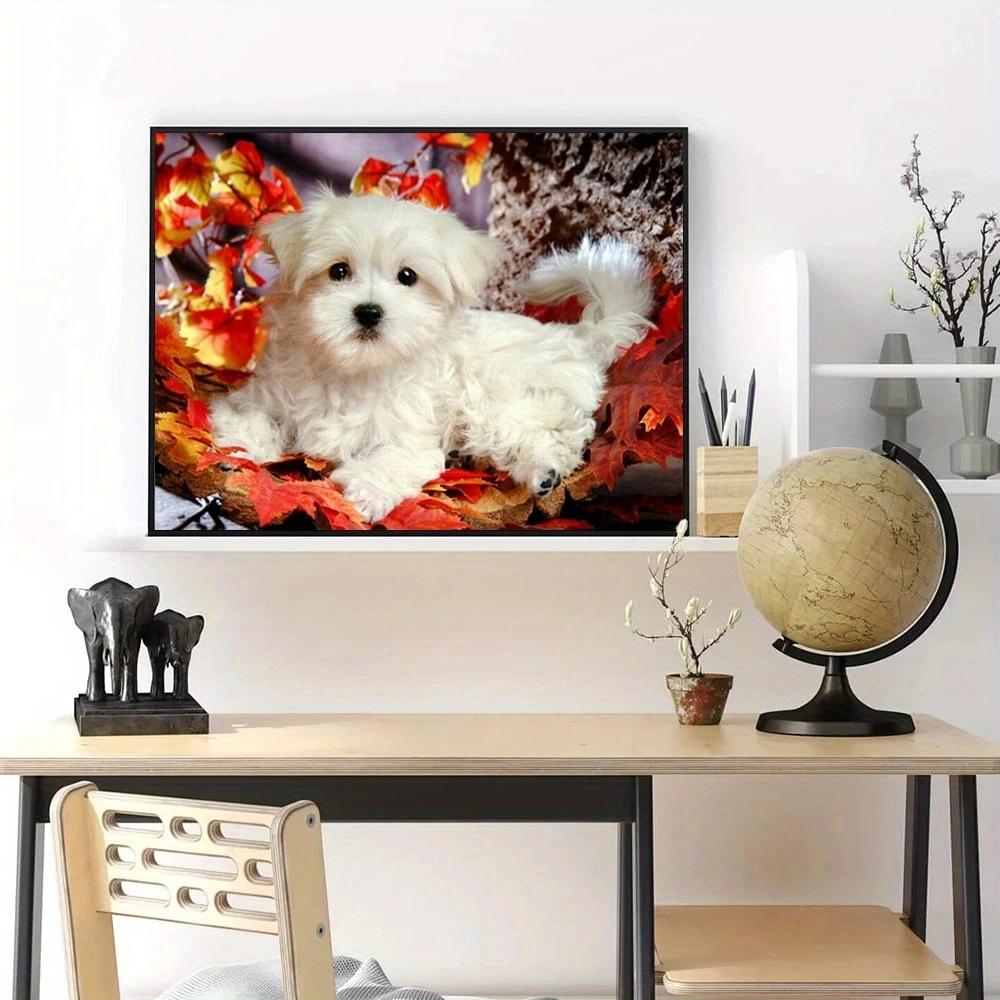 1 set de pictură cu diamant 5D bricolaj fără încadrare, truse de broderie pentru cățeluși, artă de perete cu stras 5D, decorațiuni pentru casă și accesorii pentru hobby