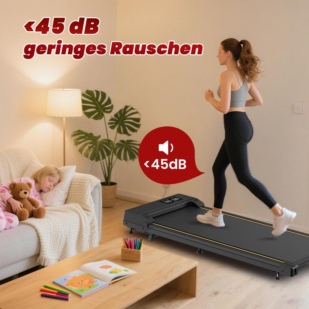 JT31 Smart Walking Pad Treadmill with APP Control 1–6KM/H Speed LED Display Remote Control Compact Home Office Treadmill