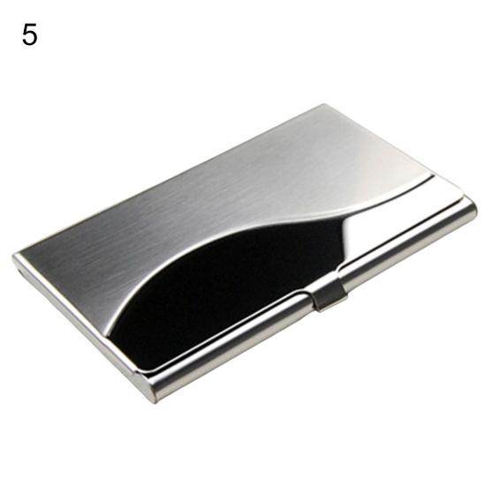 Fashion Stainless Steel Case Pocket Box Business ID Credit Card Holder Cover