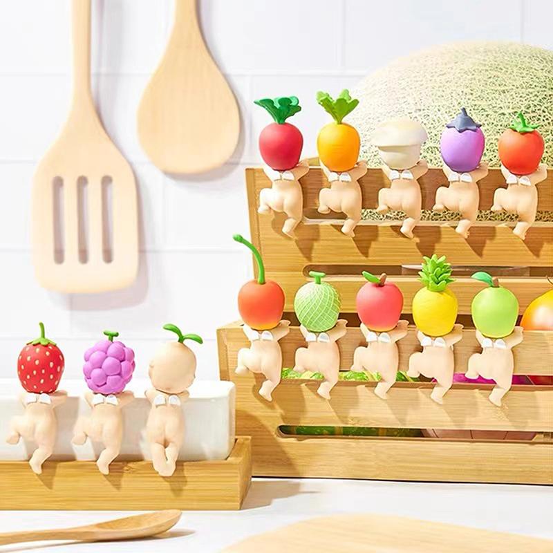 1 szt. Anioł Zwierzę Mini Figurka Owoce Seria Modne Niewidome Pudełko Dom Telefon Komórkowy Komputer Dekoracje Dla Fanów Prezent Urodzinowy