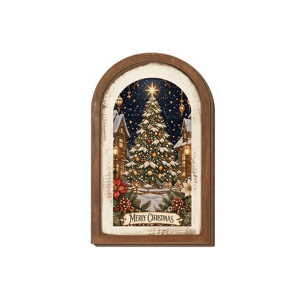 Rustic Christmas Wall Wooden Hanging Decor for Home Holiday