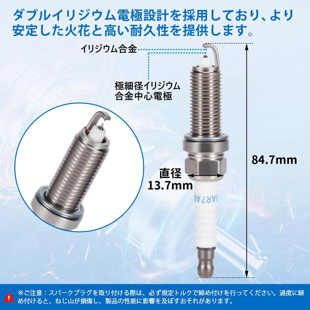 Set of 4 Double Iridium Premium RX Plugs Spark Plugs for Noah Voxy ZRR70G