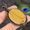Yellow Fluorite Gemstone Copper Wire Wrap Jewelry Pendant 2.76