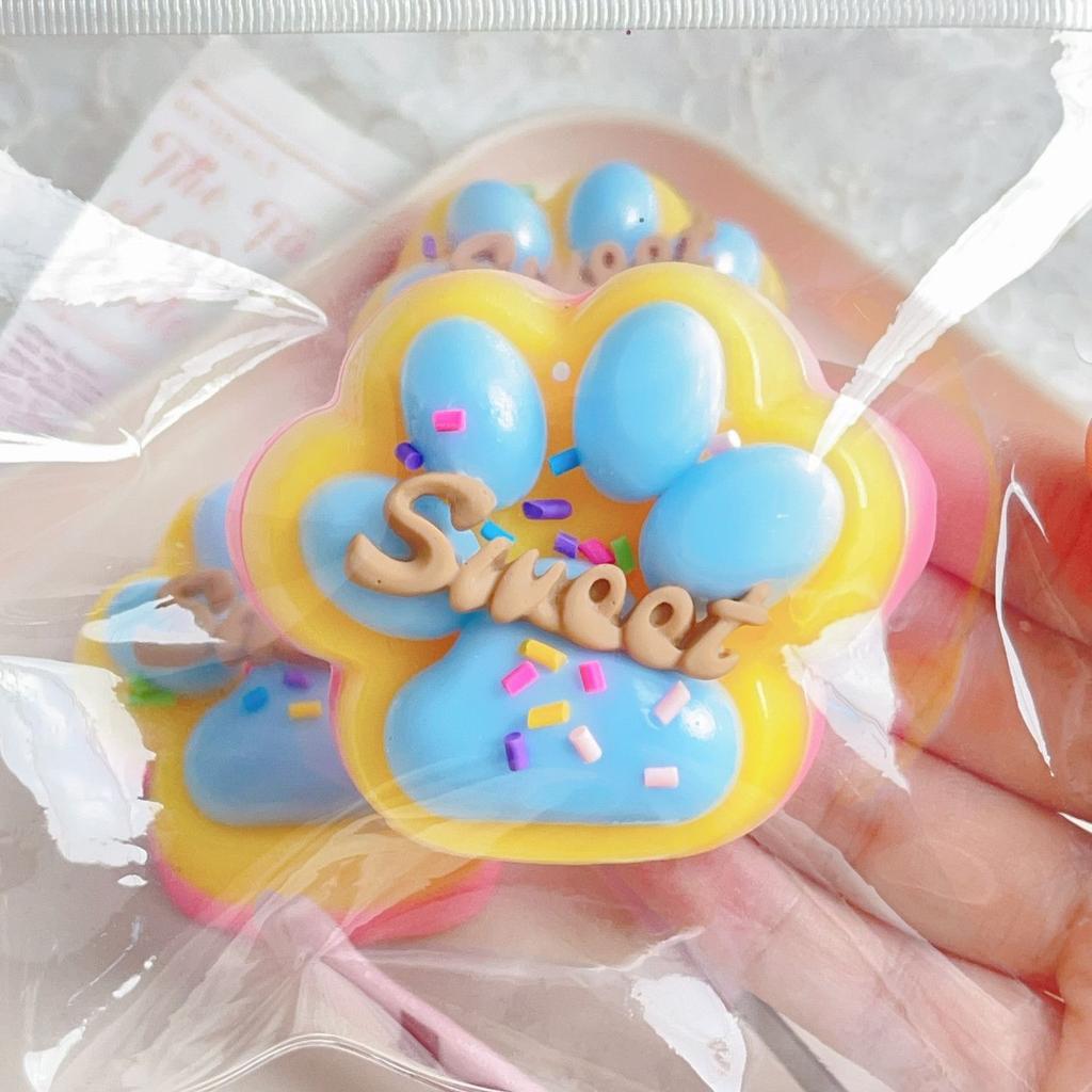 Ease Cat Paw Fruit Strawberry Pineapple Plush Rubber Massage Pad Stress Ease Hand And Foot Relaxation Toy Gift