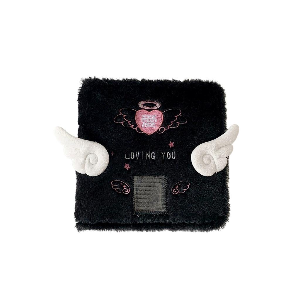 MINKYS A7 Square Fluffy Wings Photocards Collect Book Binder Notebook Cover Diary Agenda Planner Stationery