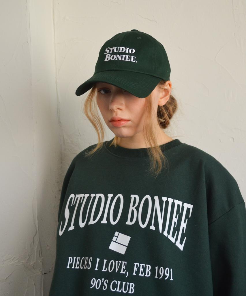 BONIEE Logo Typo Ball Cap Green