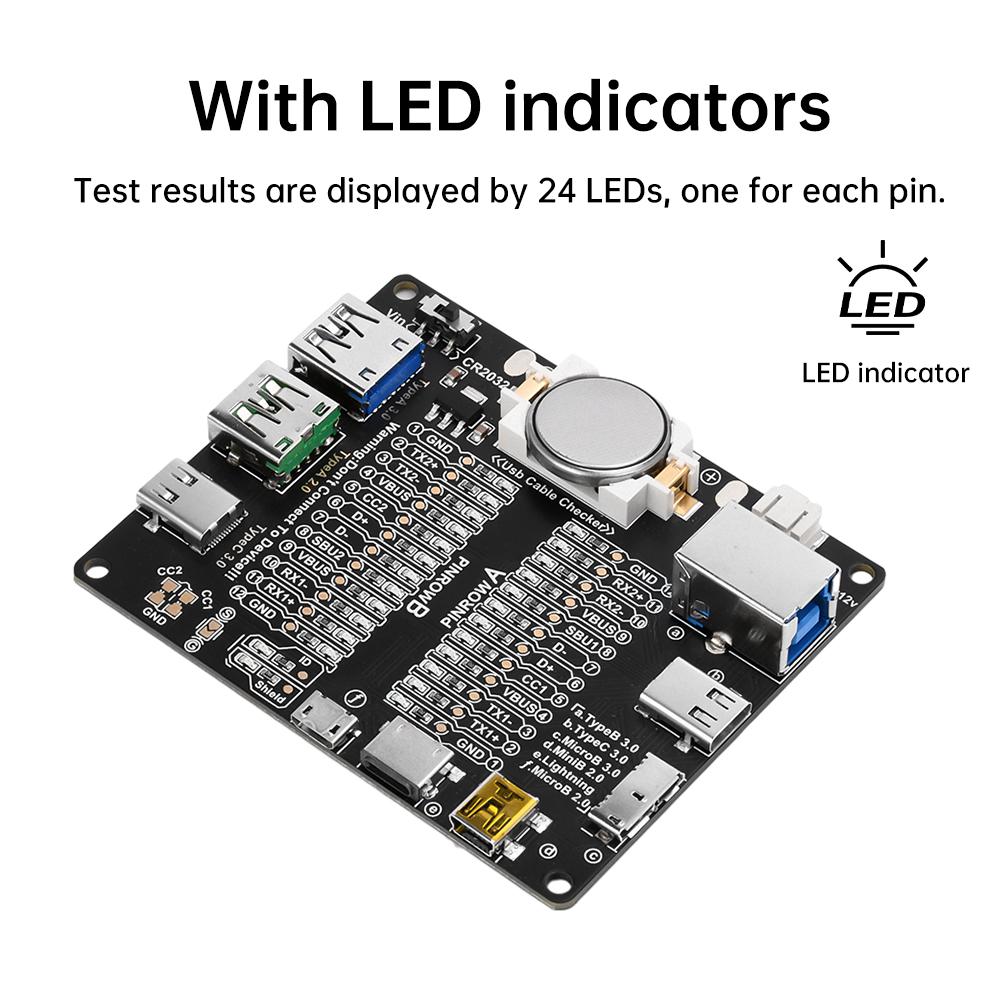 USB Cable Data Line Test Board Cable Checker USB Cable Tester Short Circuit On-Off Switching For Type-C Test Board Tool