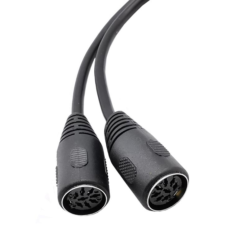 8 Pin DIN Splitter Y Adapter Cable 1 Male to Two Female Splitter for Speakers