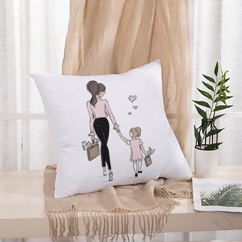 Pink Girl Print Pillowcase Bride Marry Party Decor Cushion Cover Home Sofa Living Room Decorative Pillow Cases Bridesmaid Gifts