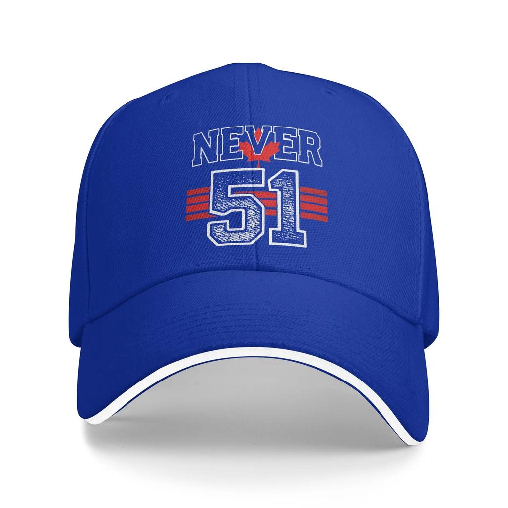 Never 51 Baseball Cap Canadian Pride Maple Leaf Women Unisex Print Trucker Hat Street Style Outdoor Sport Sunscreen Snapback Cap