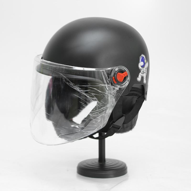Men Motorcycle Helmet,Woman Electric Motor Car Scooter Bike Open Face Half Helmet,Anti-UV Safety Hat Bicycle Cap with Goggles