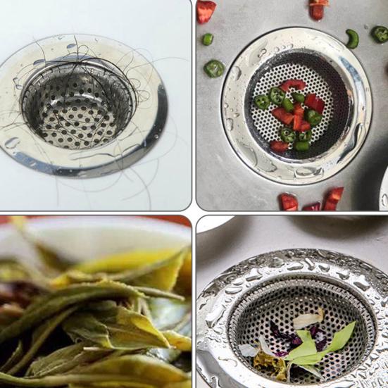 Köksavlopp i rostfritt stål Avloppsvask Sil Anti-täppning avfallshanteringsfilter