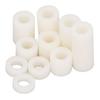150Pcs Nylon Standoff Screw Spacer Round Mounting Hardware Fastener Set Kit White