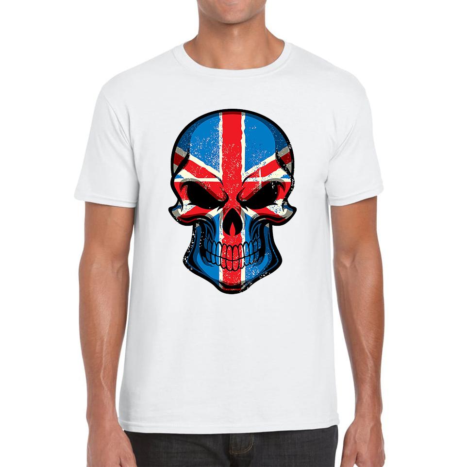 Skull Face British National Day Unisex Mens T Shirt Womens Tops Tees XL
