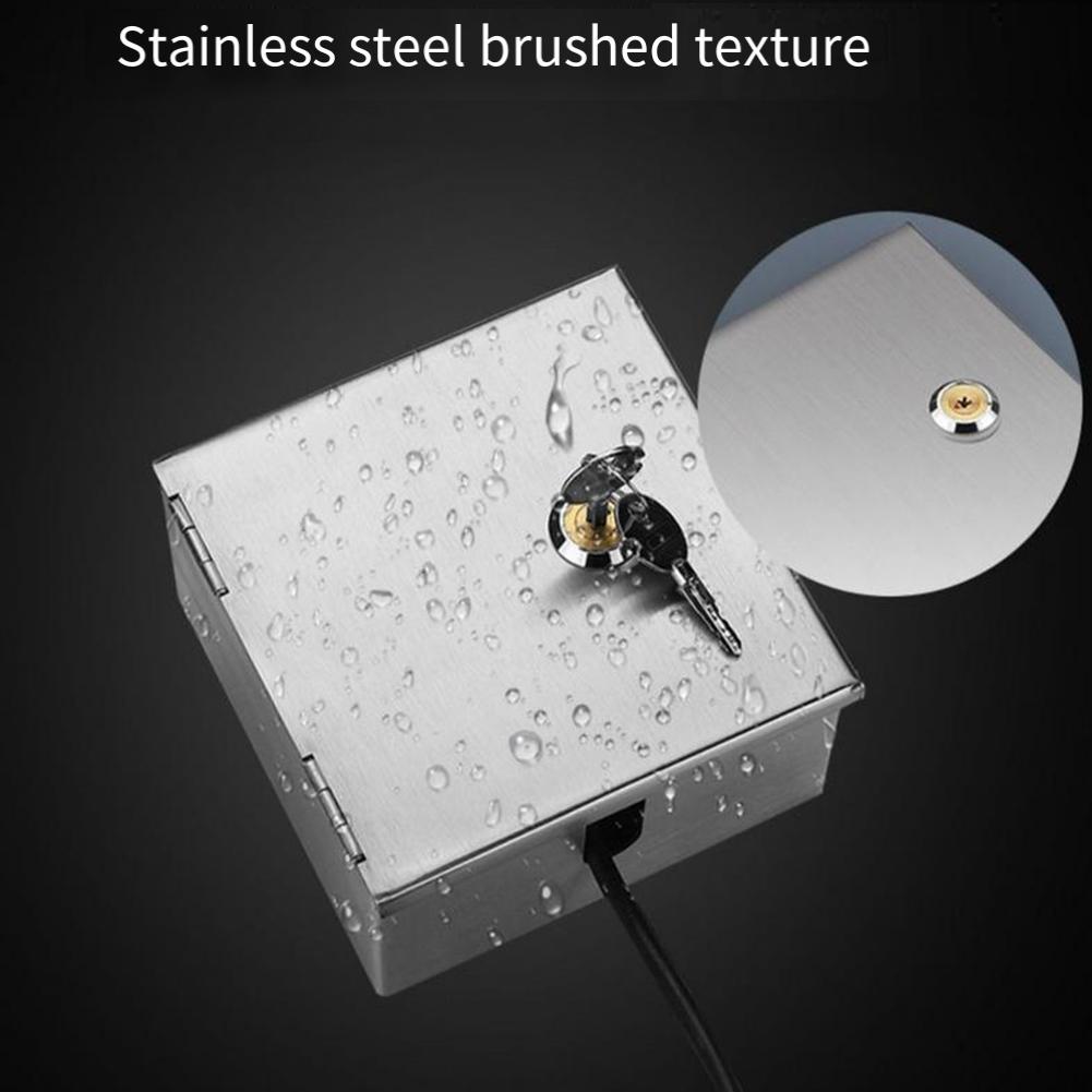 Outdoor Socket Stainless Steel Lock Waterproof Electric Box