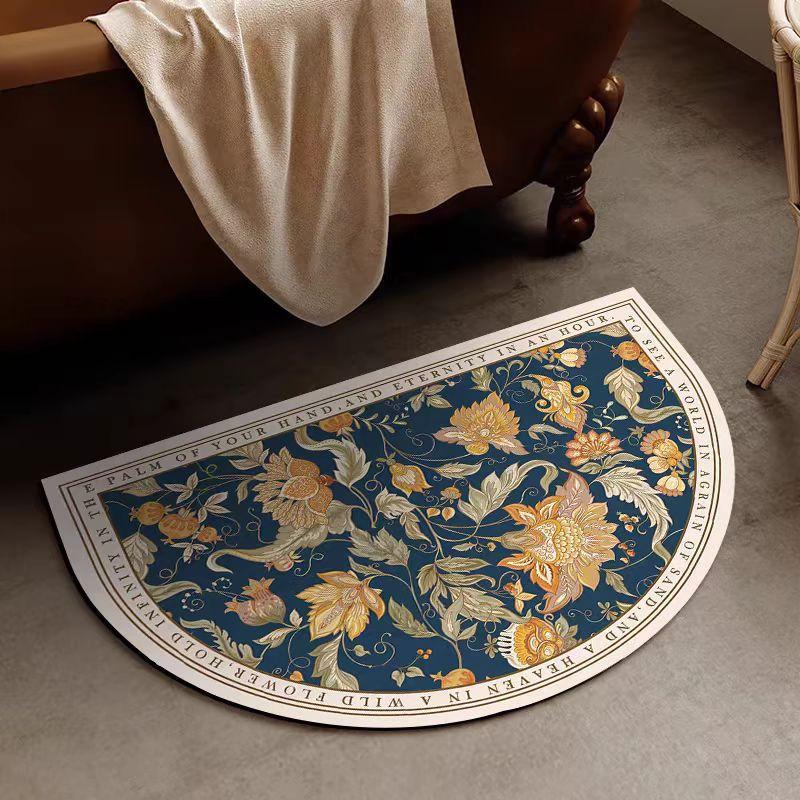 Nordic Vintage Bathroom Dirt Resistant Wear-resistant Easy Care Mat Bathroom Door Moisture-wicking Quick Dry Diatomium Mud Carpet
