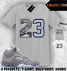 Tee Shirt Matching AJ 5 Wolf Grey 2026 To Match Sneaker Retro Number 23 T Shirt