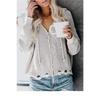 Damen S Kapuzenpullover mit Reißverschluss Lockerer Schnitt Unregelmäßiger Pullover