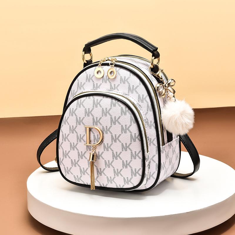 2025 new textured backpack women's large-capacity bag women's summer simple messenger bag fashion small bag women