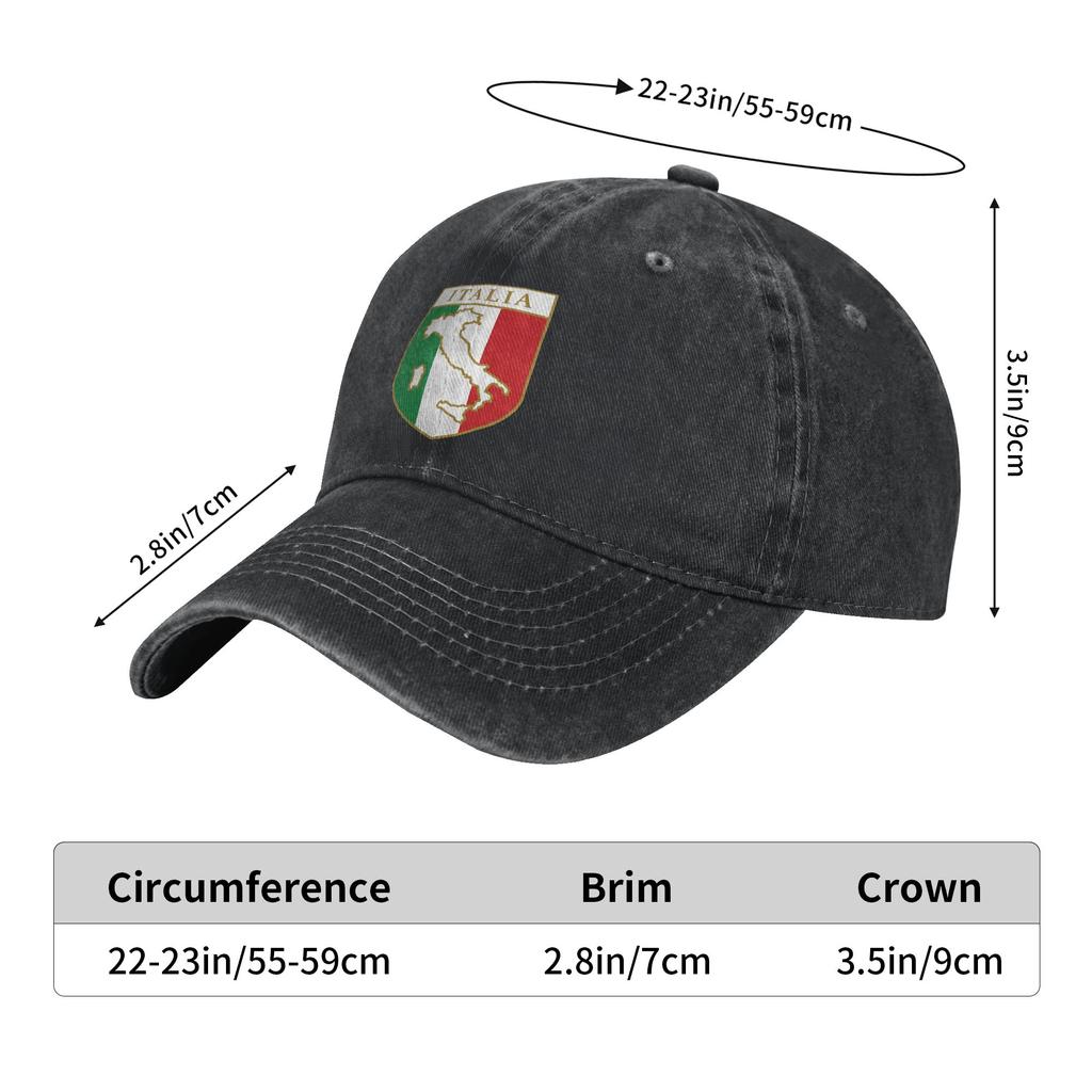 Washed Baseball Cap Italia Italian Flag Vintage Summer Trucker Hat For Unisex Adult  Casual Kpop Rock Sun Baseball Caps