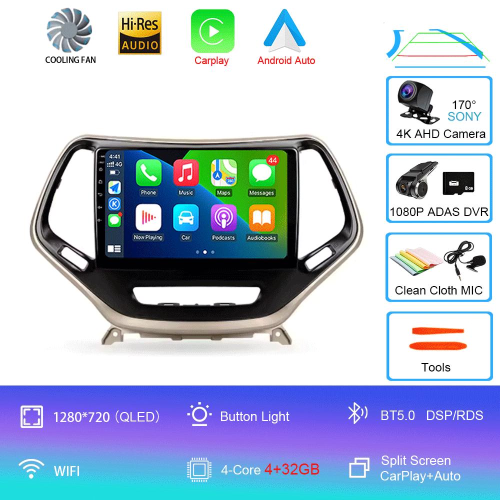 Android 14 For Jeep Cherokee 5 KL 2014 - 2018 Car Radio Multimedia Video Player Navigation No 2din 2 din DVD