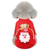 Warm Christmas Pets Clothes for Small Dogs Winter Soft Fleece Dog Sweater Cute Elk Print Pet Clothing for Chihuahua Puppy Cat