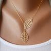 New Minimalist Pendant Women's Necklaces Cross Leaf Silver Color Knot Design Female Neck Jewelry Infinity Multilayers Collares