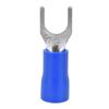 50pcs Fork Connectors Insulated Spade U-Type Wire Connector 12-10AWG Cable Crimp SV5.5-6 Blue with a Maximum Current of 48A for Power Control Systems