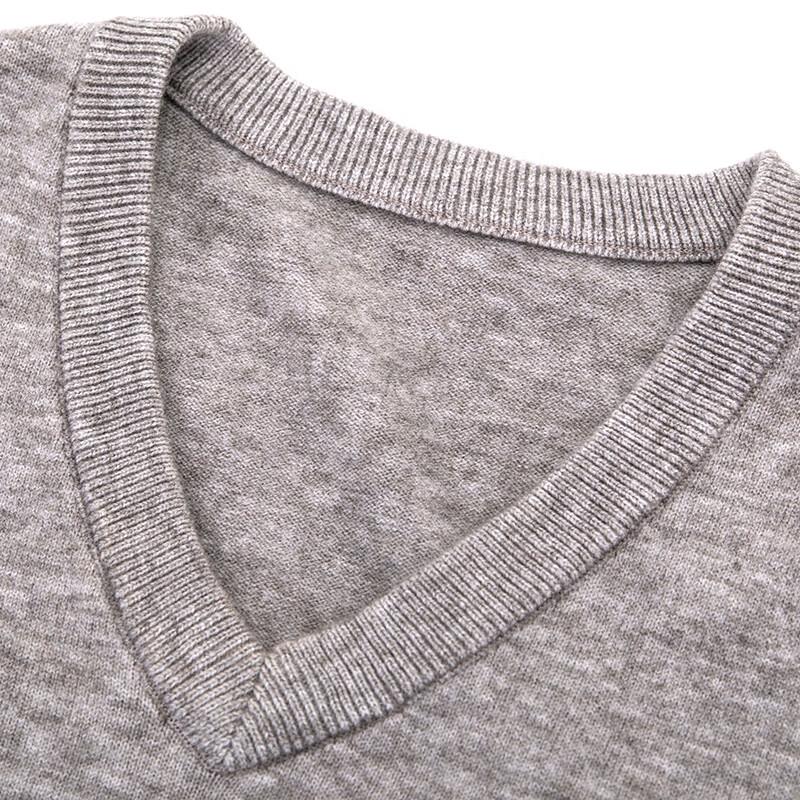 Hengyuanxiang Herren Strickweste mit V-Ausschnitt
