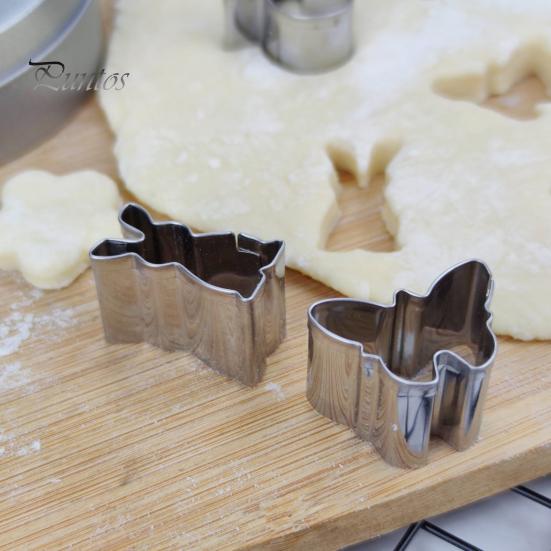 Set 11 Formine Per Biscotti Pasquali In Acciaio Inox – Coniglio, Uovo, Pulcino, Fiore E Farfalla