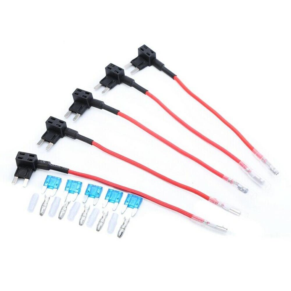 5 Pcs Automotive Mini 15A Car Fuse Box Holder Splitter Devices Electrical Appliances Auto Parts Supply Fuses For RV Cars Set Fuses4