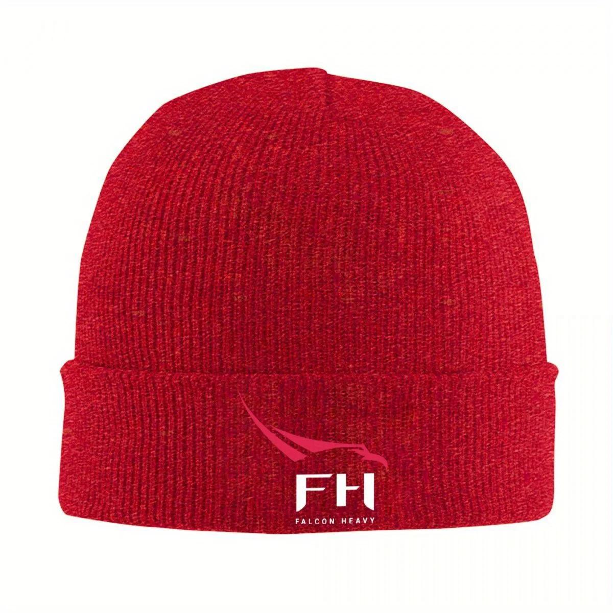 New Spacex Falcon Heavy Logo Hats Autumn Winter Beanie Warm Cap FeUnisex Unisex Acrylic Bonnet