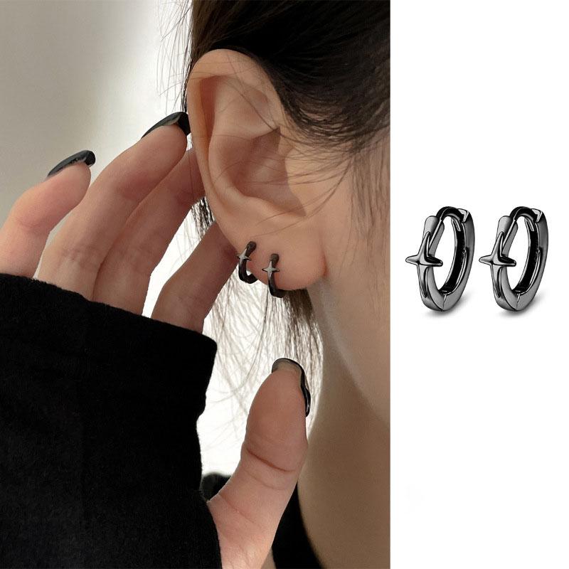 VENTFILLE 925 Sterling Copper Star Earring for Women Girl Personal Originality Trend Hip Hop Neutral Zircon Gift Dropshipping