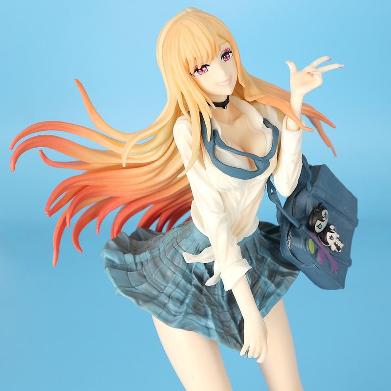Standing Pose Anime Girl Action Figure Marin Kitagawa Anime Style School Uniform Anime Beautiful Girl Toys High Quality Gift Desktop Ornament