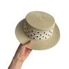 French Polka Dot Flat Top Straw Hat Women's Summer Seaside Vacation Beach Hat Sunshade Sunscreen Hemming Top Hat Sun Hat