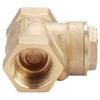 Golden Brass One Way Female Thread Swing Check Valve  Brass Check Valve Parts (DN15)