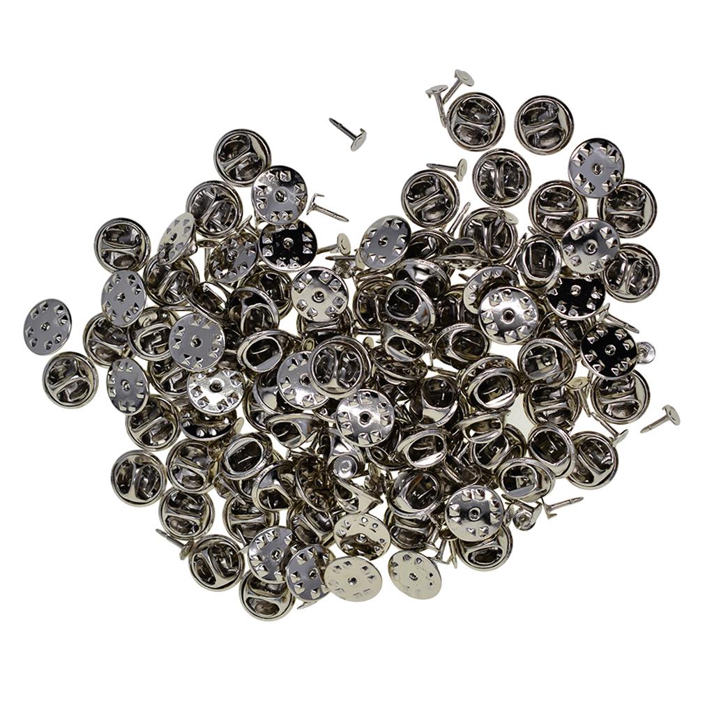 100 sád DIY kravatové pripináčiky motýľ špendlíky na chrbte brošňa Findings Silver