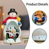 Christmas Figurine Resin Sculpture Festival Centerpiece Rotating Train Musical Decorative for Bookshelve Office Indoor Corner
