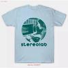 Hellblaues Stereolab Band On Tour T-Shirt Volle Größe S 5XL ET1339 vintage Gewaschen Leicht Stilvoll Weich Herren Freizeit