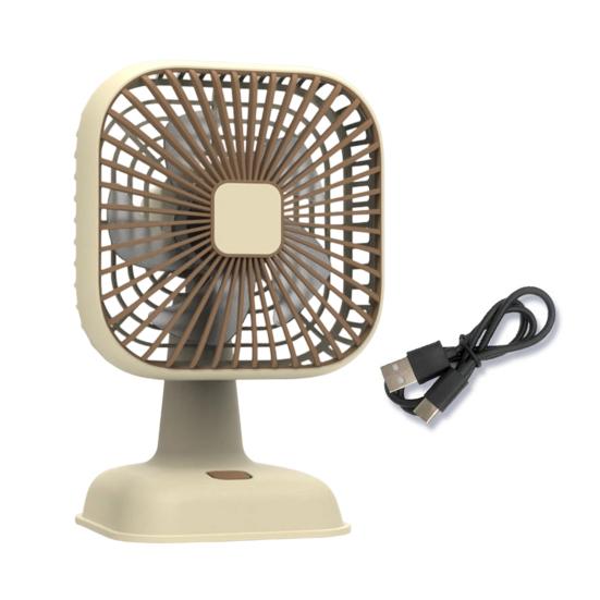 Wentylator biurkowy Cichy Silnik o niskim poziomie hałasu Wielobiegowy Regulowany Wiatr Regulowana głowica pod kątem 39 stopni Kwadratowy wentylator z lampką nocną