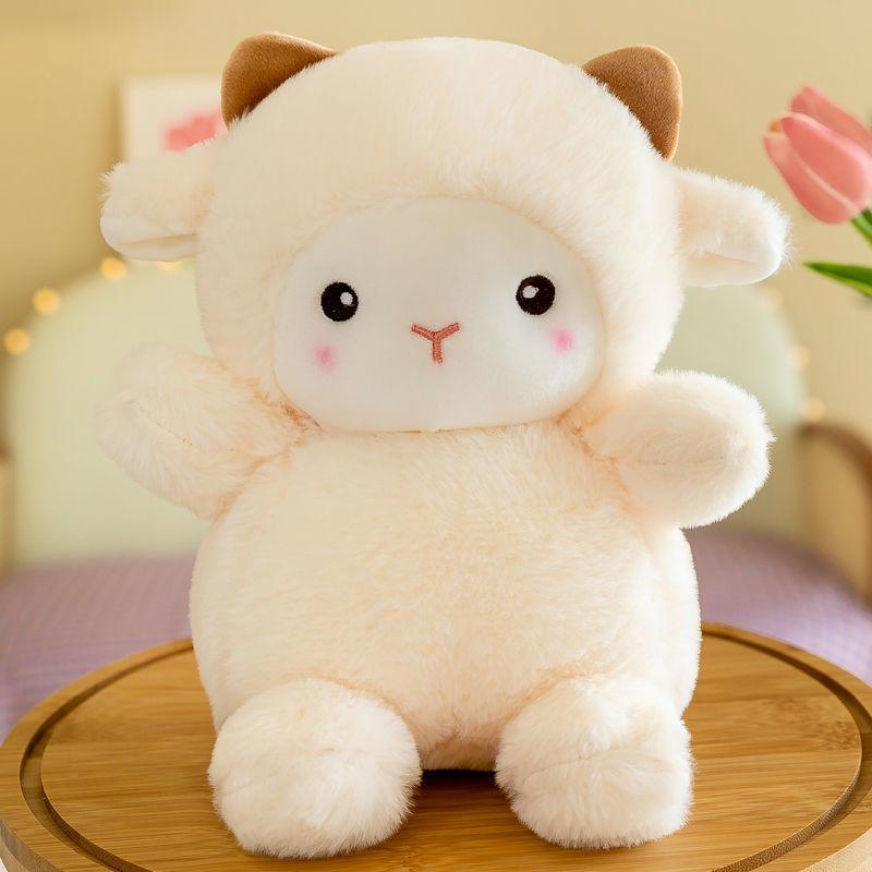 23cm PP Cotton Cartoon Plush Sheep Soft Toys Stuffed Animal Sheep Dolls Valentine's Day Christmas Gifts Toy for Children Girl